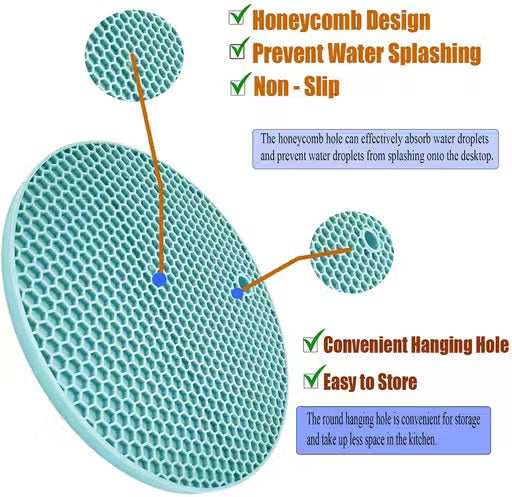 Silicone Heat Resistant Table Mat (Pack of 4)