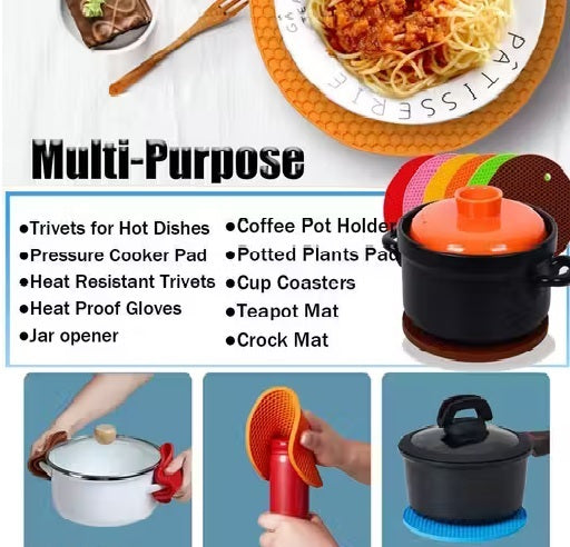 Silicone Heat Resistant Table Mat (Pack of 4)