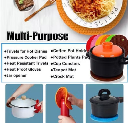 Silicone Heat Resistant Table Mat (Pack of 4)