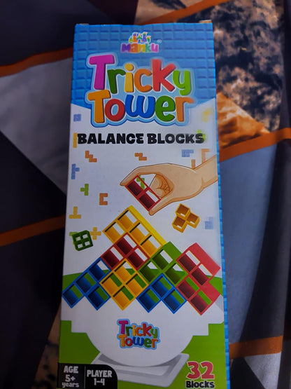 Tricky Tower Balance Blocks Toys Treasure We Deliver Smiles Tetra Tower Game 32 Pcs (4 Different Shapes)